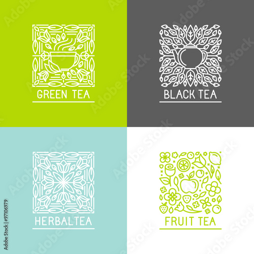 Vector set of logo design templates