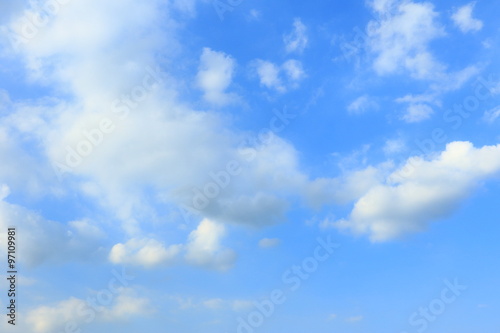 Background. beautiful blue sky with white clouds