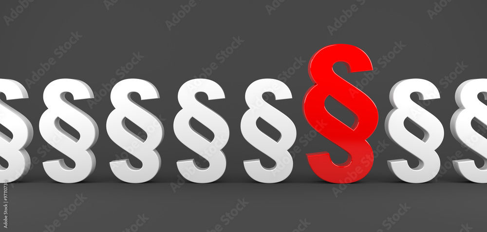 Red paragraph symbol stands out Red paragraph symbol stands out
