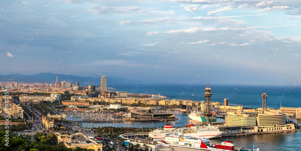 Panoramic view of Barcelona Panoramic view of Barcelona