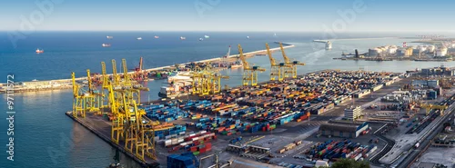 Panel kuchenny z motywem Port in Barcelona