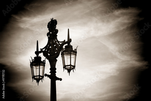 Victorian street lantern in Brighton, England