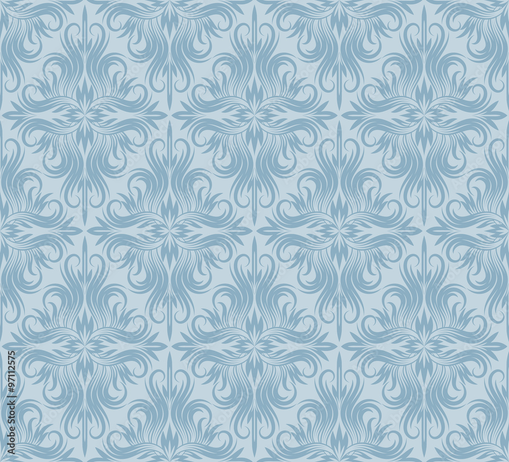 Damask seamless pattern repeating background