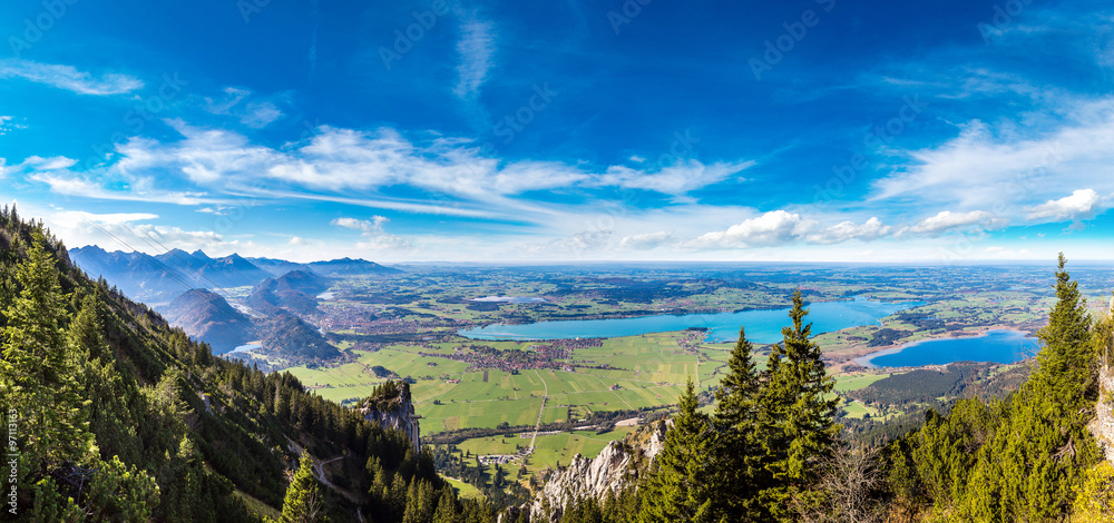 Green fields in Bavaria  in Germany