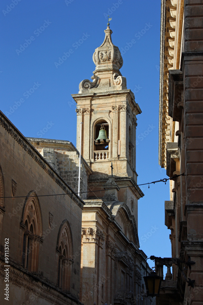 Malte, église baroque des Carmélites à Mdina