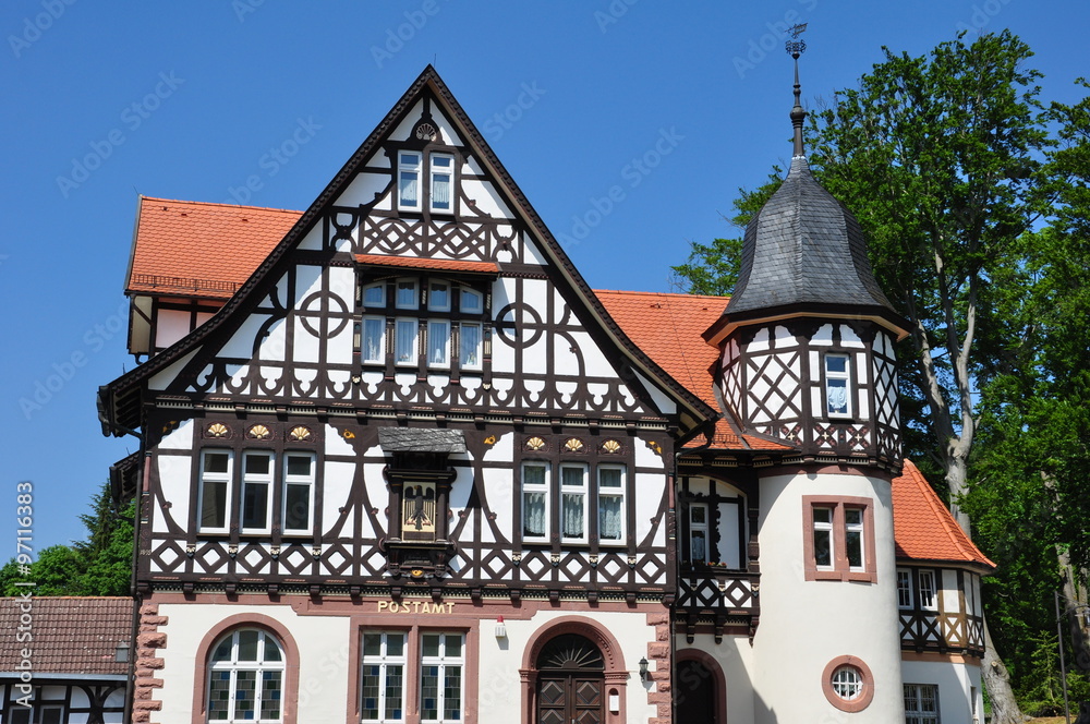 Obraz premium Historisches Postamt in Bad Liebenstein
