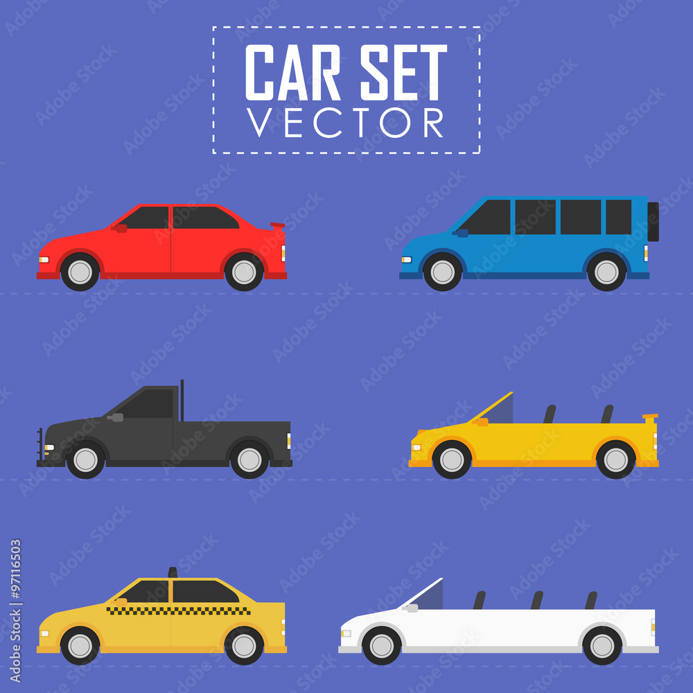 Naklejka premium Car vector set