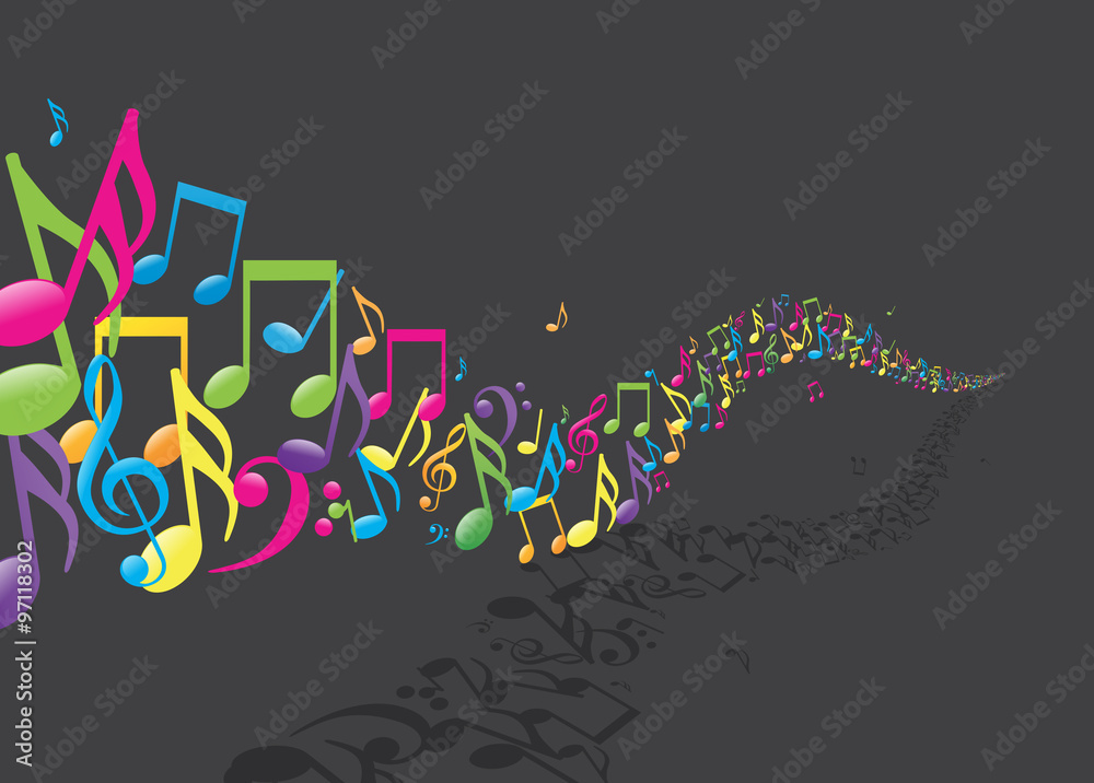 Obraz premium Vague de musique