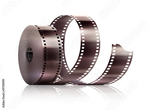 Cinematography movie video film tape isolated. Eps10 vector