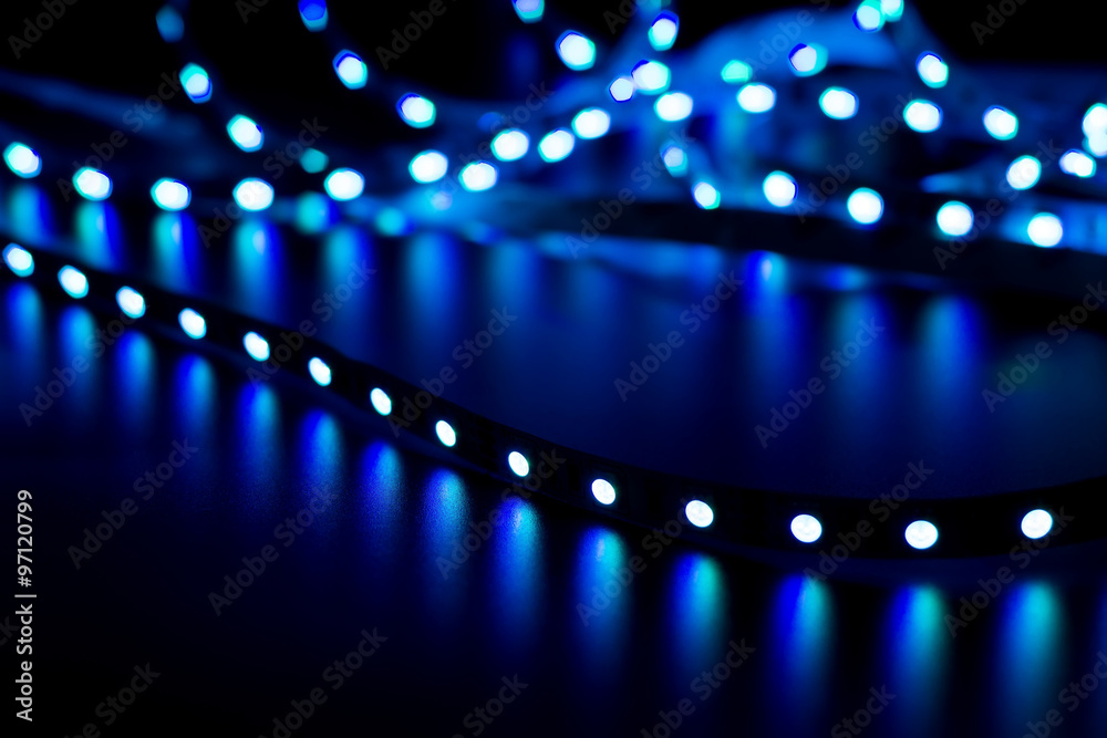 abstract background with glowing LED strip