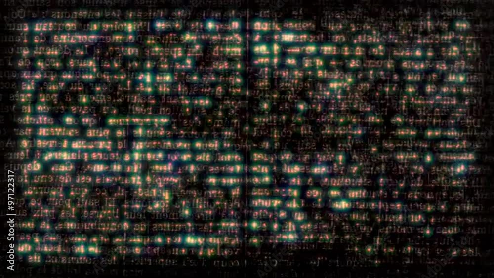 Trama con Textos de Periodico y Palpitacion de Luces
