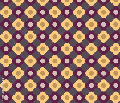 Geometric floral pattern. Vector