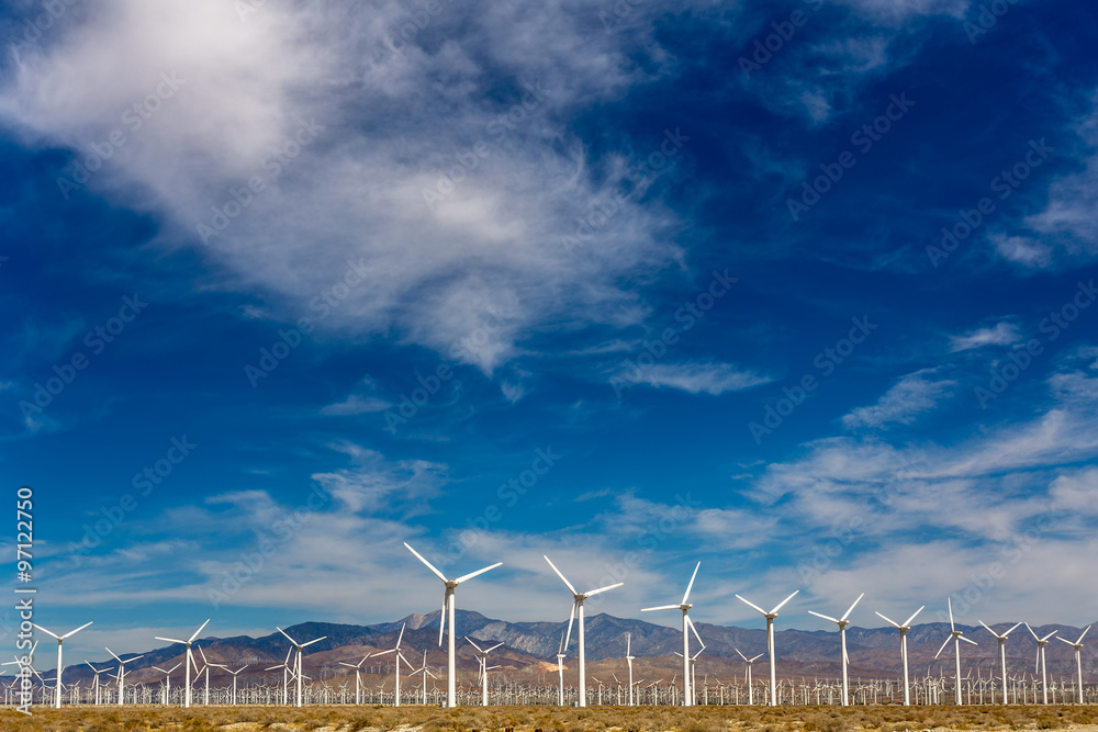 Windpark in der Nähe von Palm Springs, Kalifornien