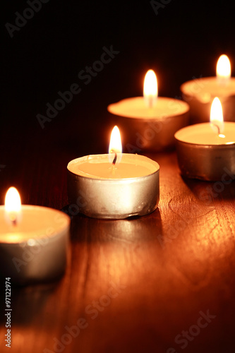 Candles On Wood