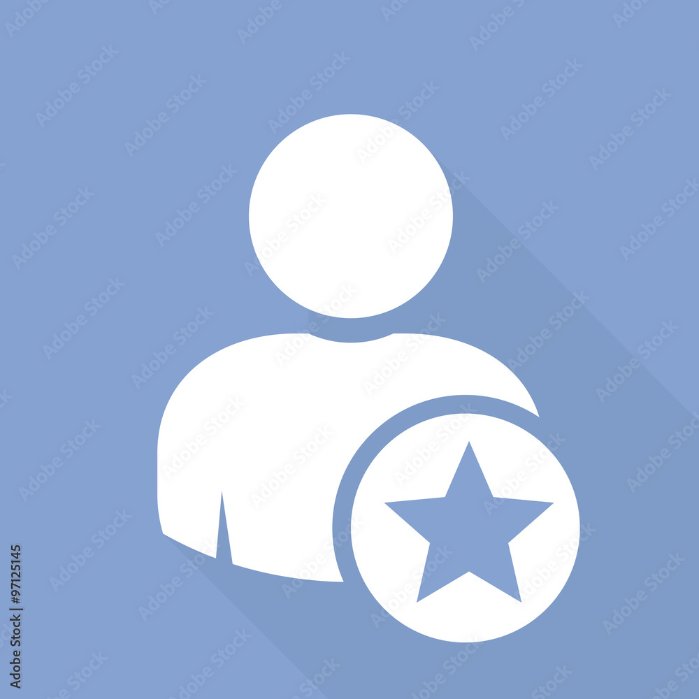 Add user to favourite icon - following an account Add user to favourite icon - following an account