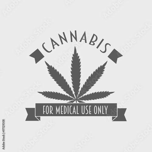 Medical marijuana. Cannabis logo concept