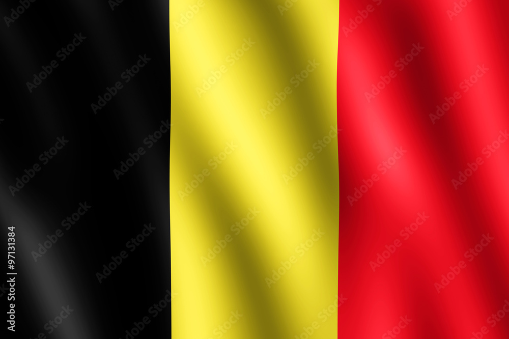 Flag of Belgium waving in the wind Flag of Belgium waving in the wind