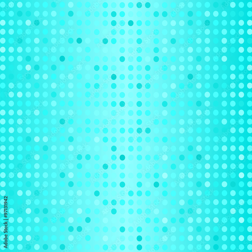  Set of Halftone Dots. Dots on Azure Background. 