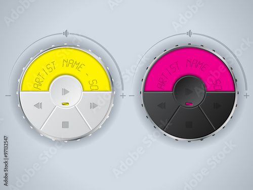 Compact car mp3 control panel design