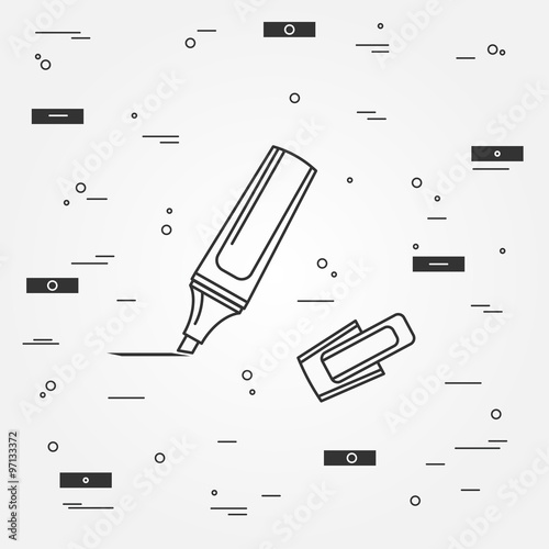 Marker pen Icon. Marker pen Icon Vector.Marker pen Icon Drawing.