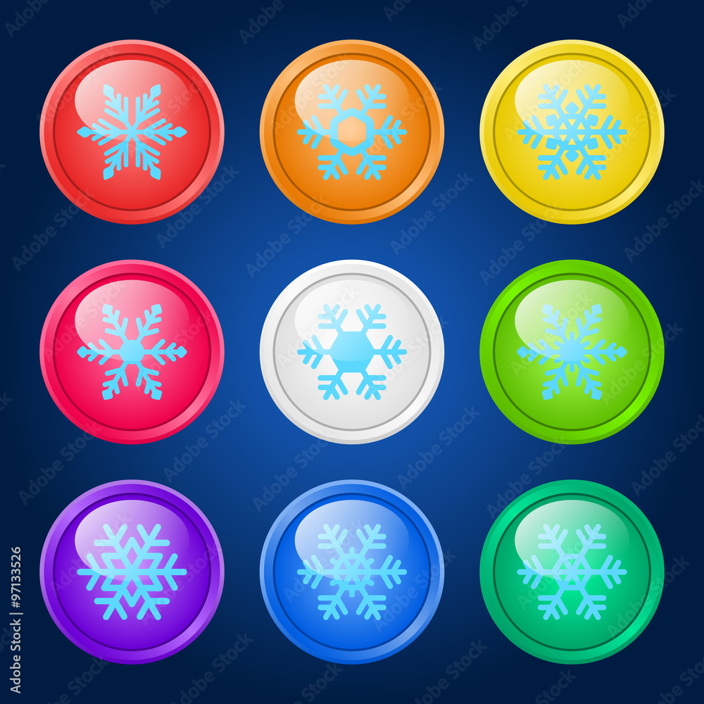 Vector set of buttons. Vector set of buttons.