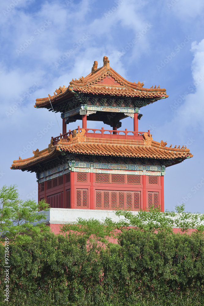 Ancient Chinese Watchtower, Qing dynasty, Hengdian, China Ancient Chinese Watchtower, Qing dynasty, Hengdian, China