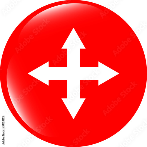 vector arrow set on web icon (button)