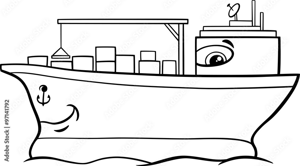 ausmalbilder containerschiff