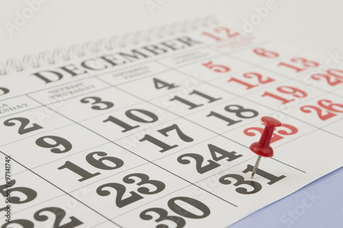 Calendar for December

