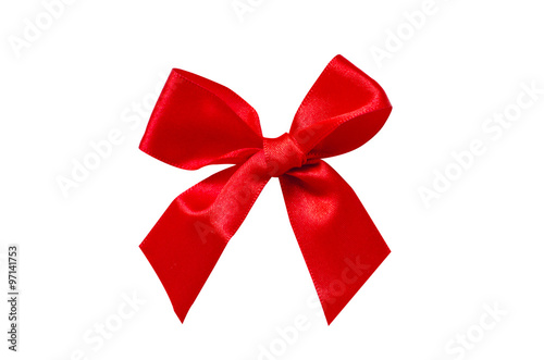 Red ribbon bow