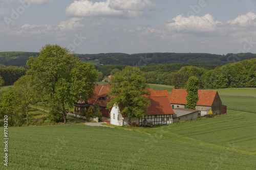 Photography Farm in May, Osnabrueck country region, Lower Saxony, Germany, Europe