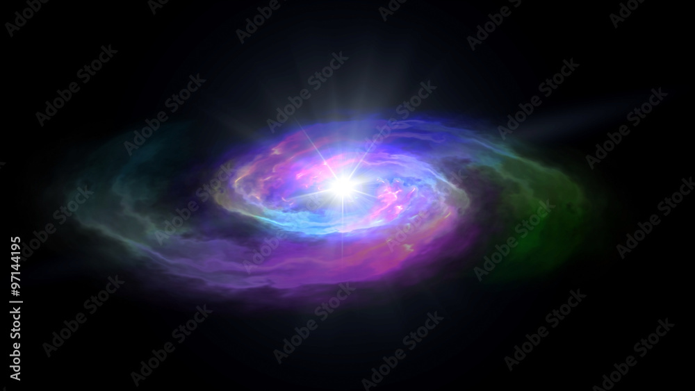 blue galaxy in the space. blue galaxy in the space.