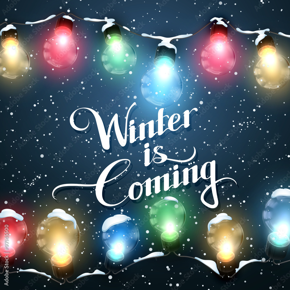 Fototapeta premium Świecąca girlanda elektryczna