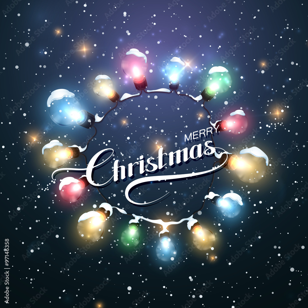 Christmas Lights. Vector Holiday Illustration Christmas Lights. Vector Holiday Illustration