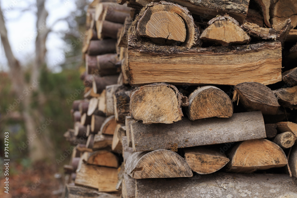 A stack of firewood A stack of firewood