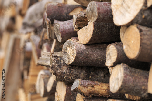 A stack of firewood