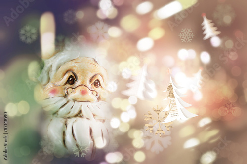 Santa Claus, Christmas Background. © chokchaipoo