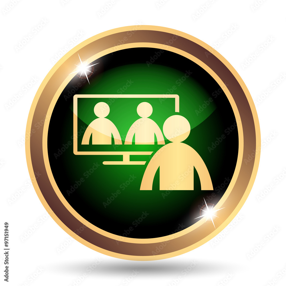 Video conference, online meeting icon Video conference, online meeting icon