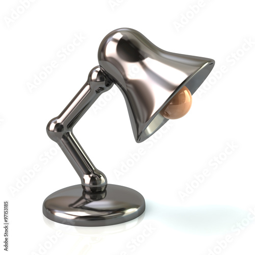Silver desk lamp