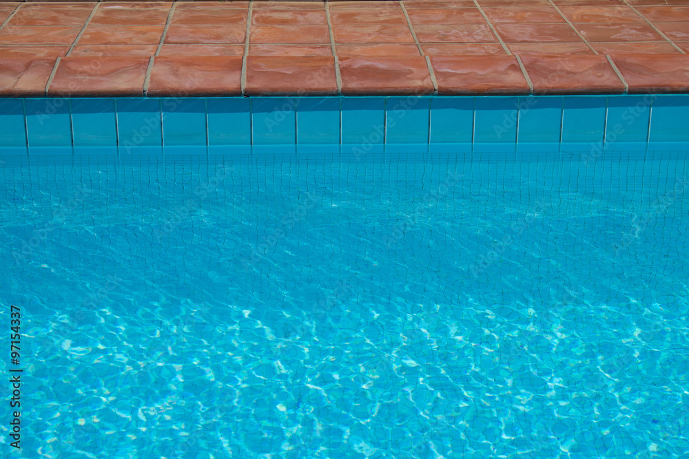 Blue swimming pool  - water ripples