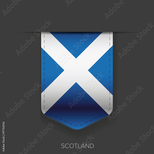 Scotland flag ribbon vector