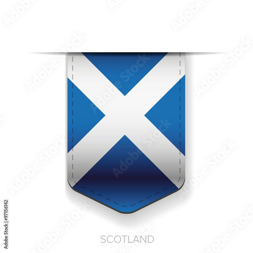 Scotland flag ribbon vector