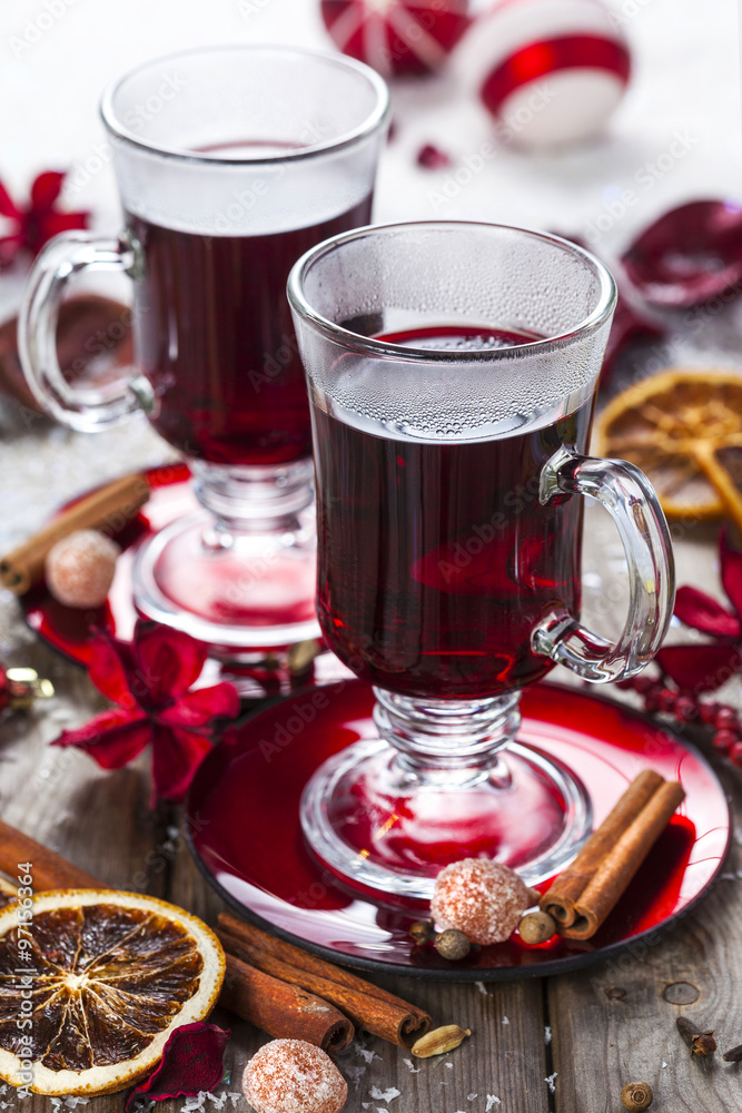 Mulled wine with spices Mulled wine with spices