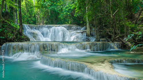 Huay Mae Kamin waterfall. Located at the Kanchanaburi province  Thailand