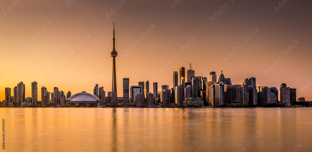 Toronto panorama at sunset