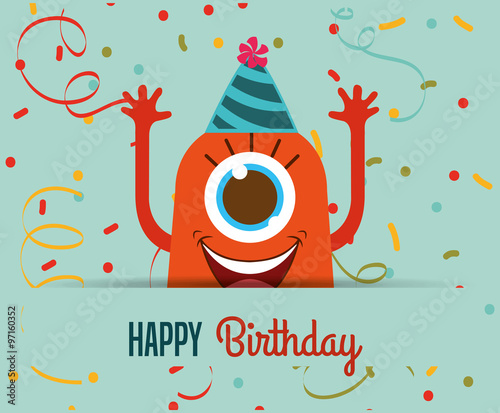 Canvas Print happy birthday card design
