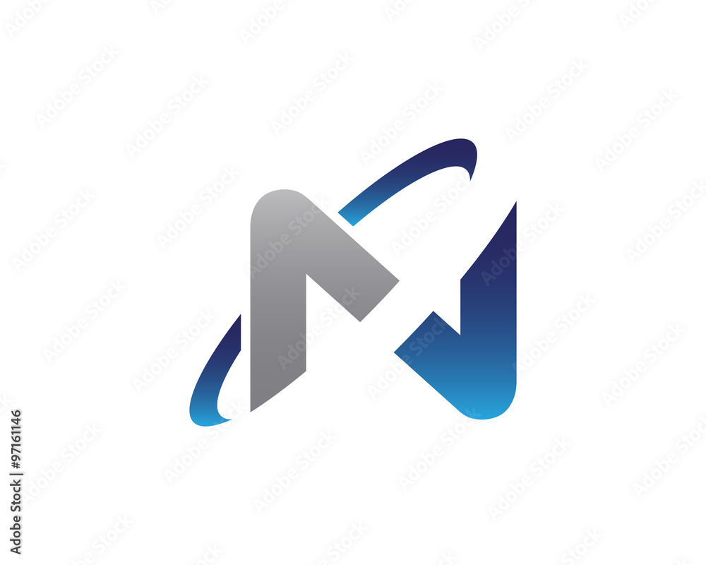 N Swoosh Letter Initial Logo N Swoosh Letter Initial Logo