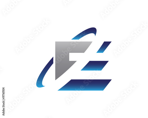 E Swoosh Letter Initial Logo