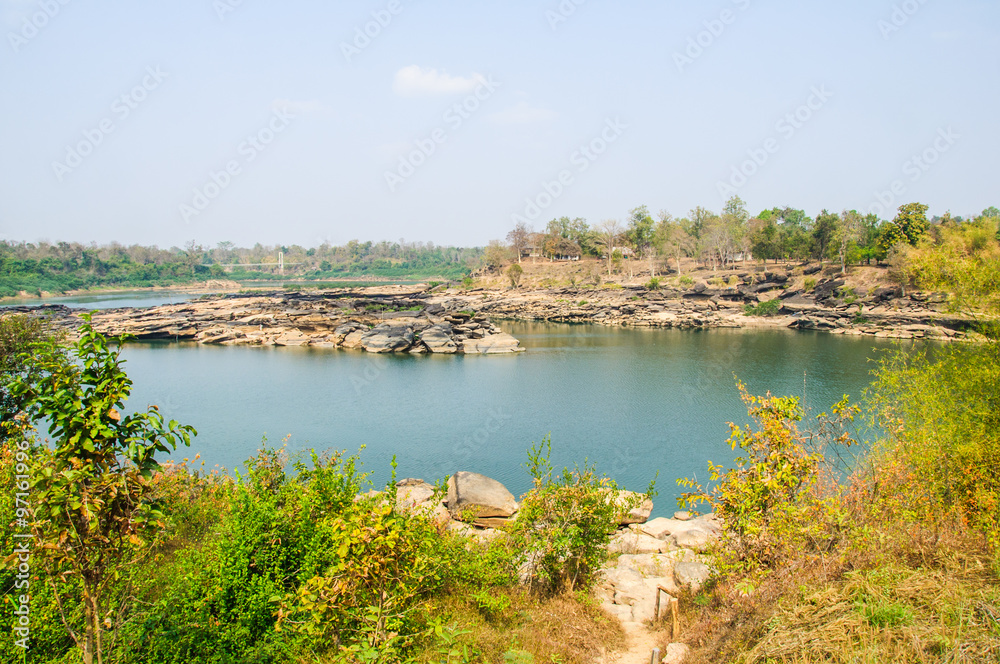 Landscape Rapid Tana National Park, Ubon Ratchathani, Thailand Landscape Rapid Tana National Park, Ubon Ratchathani, Thailand