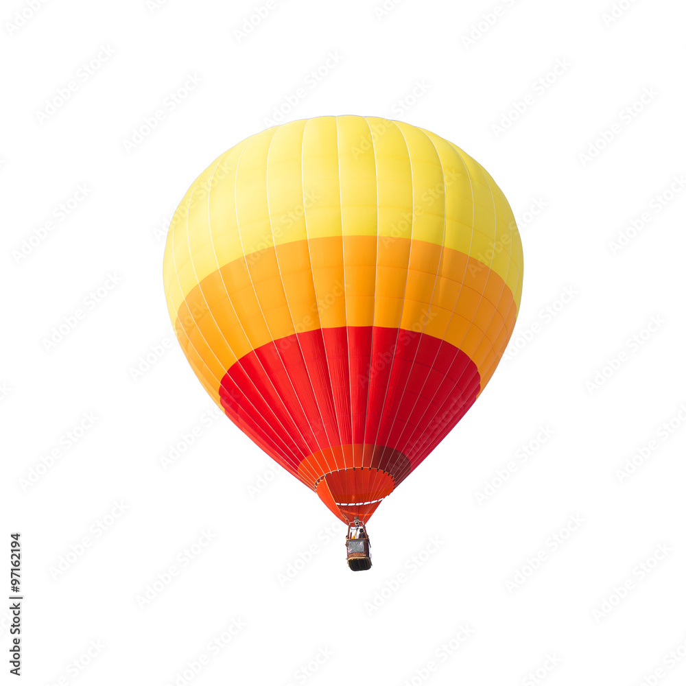 Obraz premium colorful hot air balloon isolated on white background